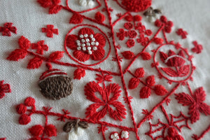 ヒトハリのクリスマスツリー刺繍