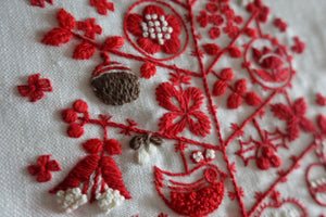 ヒトハリのクリスマスツリー刺繍