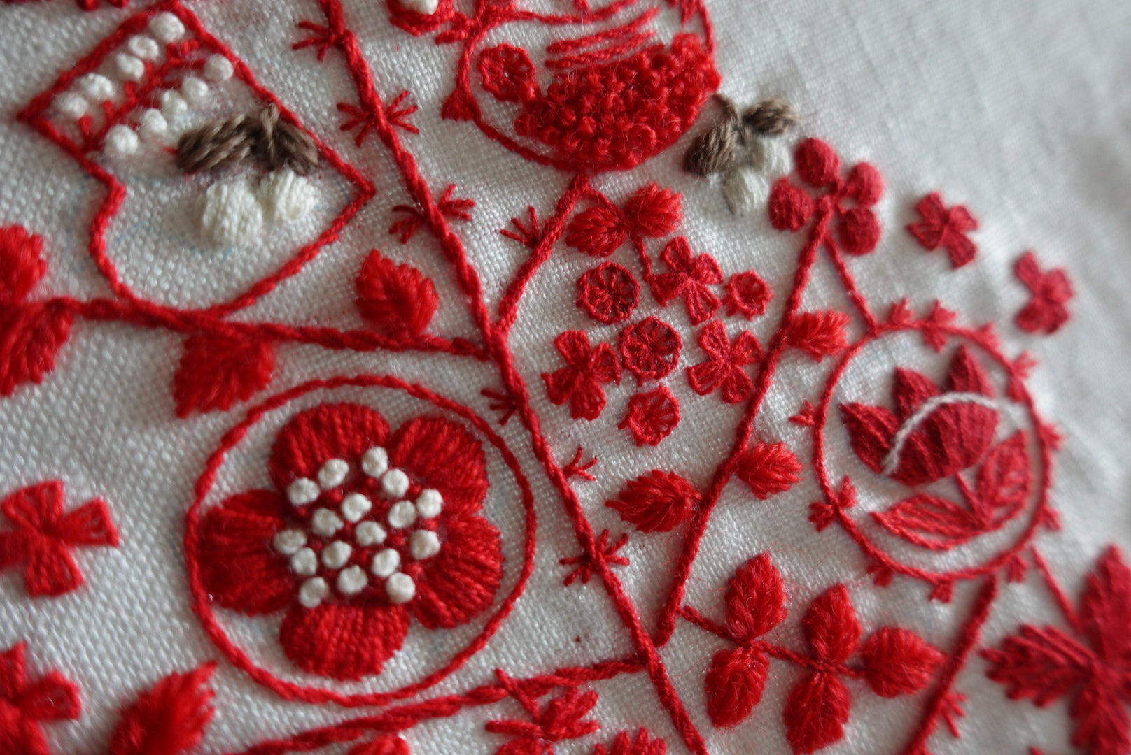 ヒトハリのクリスマスツリー刺繍